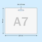 Namnskylt A7 plastficka 50-pack - Bild 3