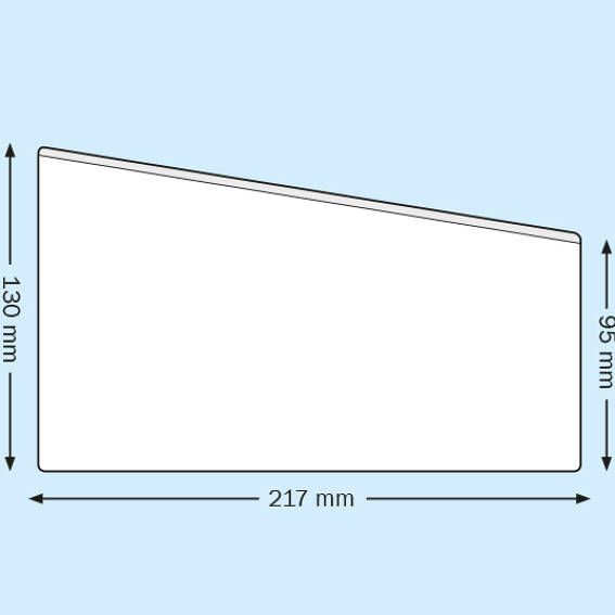 Självhäftande plastficka 217x130/95mm