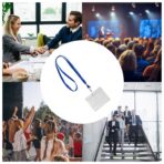 Namnskylt A7 liggande med lanyard blå 100-pack - Bild 2
