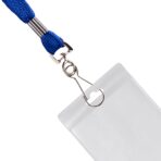 Namnskylt visitkort stående med lanyard blå 100-pack - Bild 2